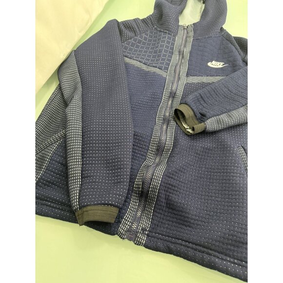 Nike Women's Hoodie Full Zip Performance Fleece Blue Funnel Neck Running Small S - Picture 9 of 9